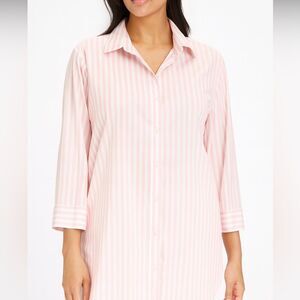 Hinson Wu Pink and White Striped Shirt